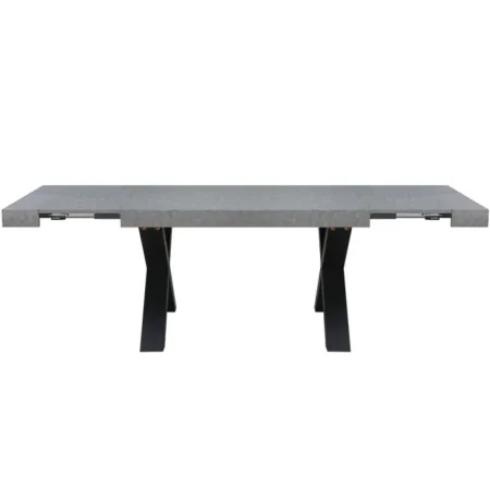 Tavolo da Pranzo Allungabile 160-240 cm Rettangolare MDF Cemento Nero