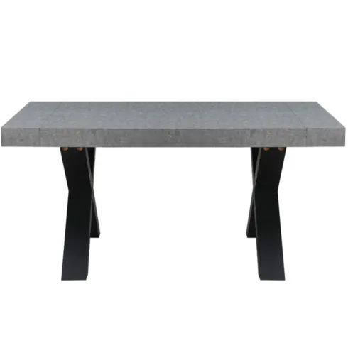 Tavolo da Pranzo Allungabile 160-240 cm Rettangolare MDF Cemento Nero