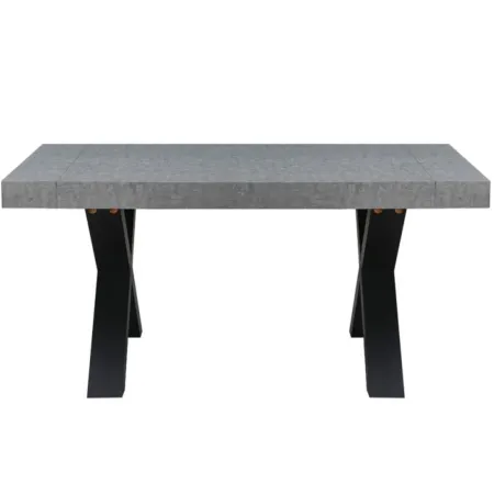 Tavolo da Pranzo Allungabile 160-240 cm Rettangolare MDF Cemento Nero