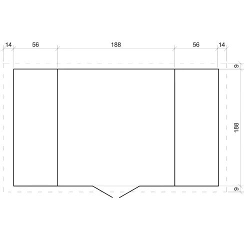 Casetta in Legno da Giardino 312x200 Porta con Serratura con Pavimento