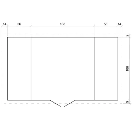 Casetta in Legno da Giardino 312x200 Porta con Serratura con Pavimento