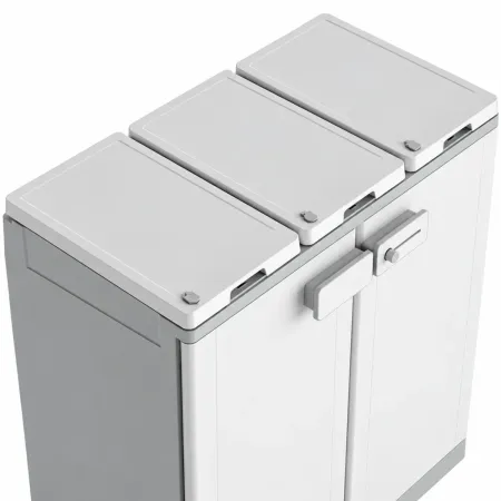 Armadio Keter Raccolta Differenziata 330L 94x45x101 cm Grigio Bianco