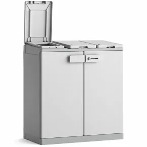 Armadio Basso Raccolta Differenziata 94x45x87 cm Grigio Bianco 2