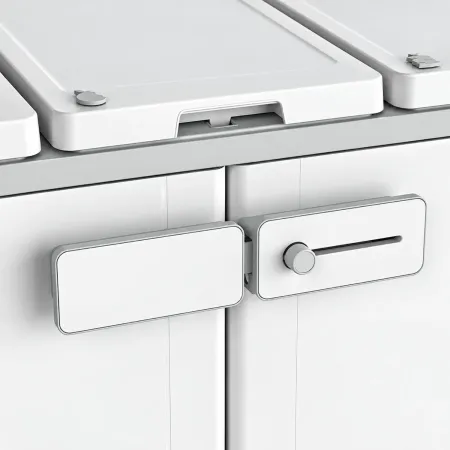 Armadio Basso Raccolta Differenziata 94x45x87 cm Grigio Bianco