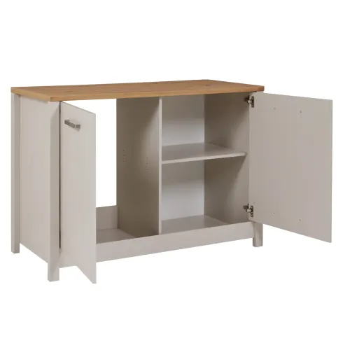 Cucina Modulare 230 cm Beige Rovere Base Sottolavello Cassetti Pensile