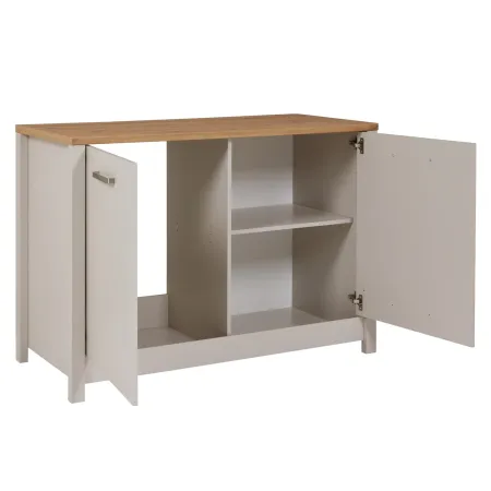 Cucina Modulare Beige Rovere 300 cm 4 Mobili Colonna Pensile