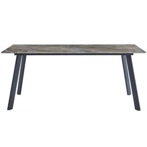 Tavolo rettangolare 180x90 da Pranzo Ceramica Effetto Marmo Marrone