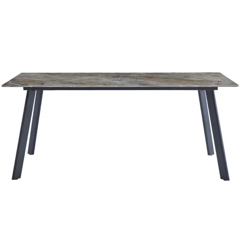 Tavolo rettangolare 180x90 da Pranzo Ceramica Effetto Marmo Marrone