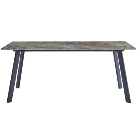 Tavolo rettangolare 180x90 da Pranzo Ceramica Effetto Marmo Marrone