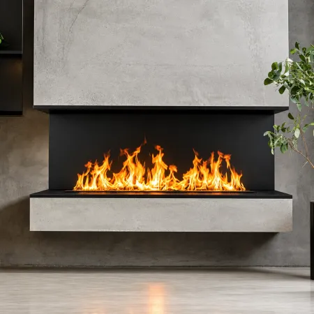 Camino Elettrico a Vapore Acqueo 3D da Incasso 120 cm 7 Colori 110W