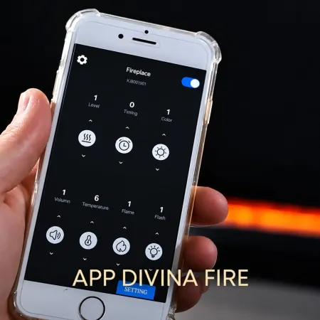 Camino a Vapore Acqueo da Incasso 100 cm Elettrico APP Telecomando