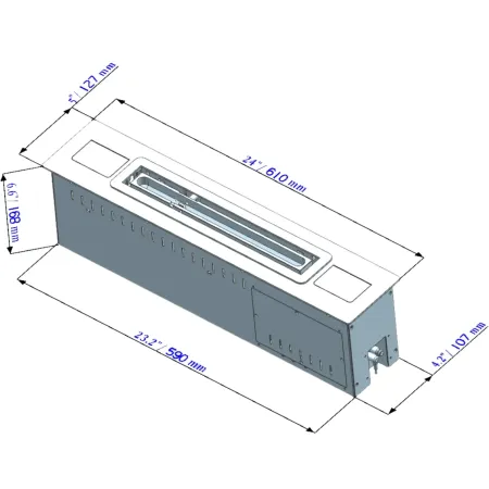 Bruciatore a Bioetanolo 7 kW Automatico Smart APP da incasso 61 cm