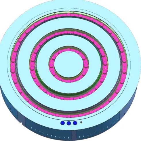 Camino a Vapore Acqueo 3D Elettrico Bruciatore Rotondo da Incasso APP