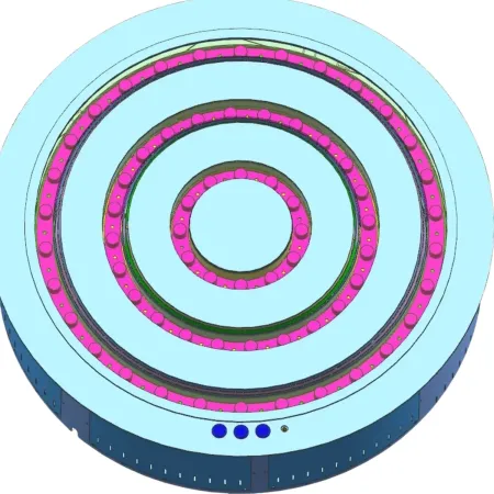 Camino a Vapore Acqueo 3D Elettrico Bruciatore Rotondo da Incasso APP