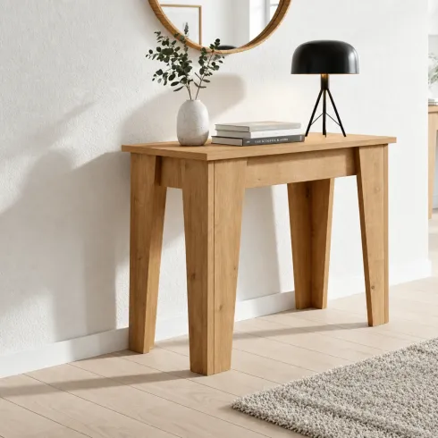 Tavolo Allungabile Consolle Rovere 90-304 cm 8 Posti da Soggiorno