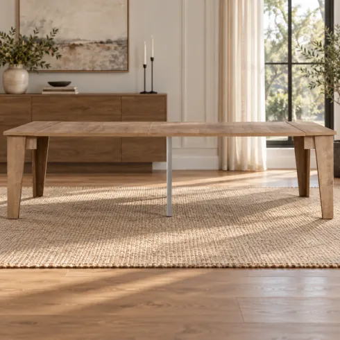 Tavolo Allungabile Consolle Rovere 90-304 cm 8 Posti da Soggiorno