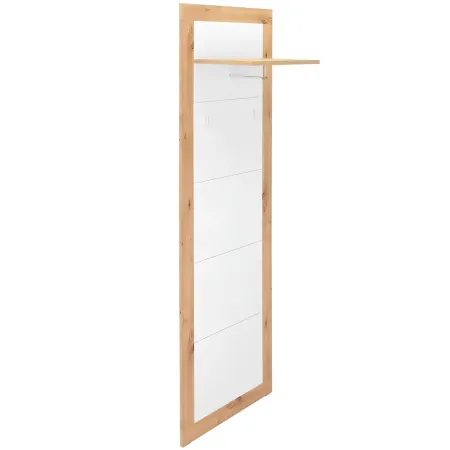 Pannello Appendiabiti da Ingresso Rovere Bianco 60x35x190 cm