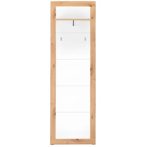 Pannello Appendiabiti da Ingresso Rovere Bianco 60x35x190 cm