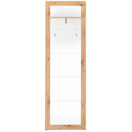 Pannello Appendiabiti da Ingresso Rovere Bianco 60x35x190 cm