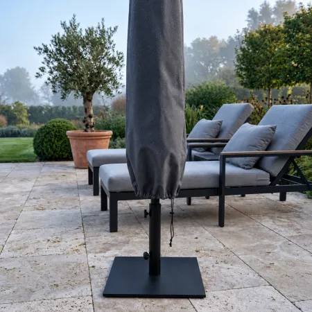 Telo Copertura Ombrellone 31x31x200 cm in Poliestere Antracite per Esterno
