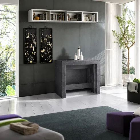 Tavolo Mobile Allungabile Consolle 50-300 cm Grigio da Pranzo Soggiorno