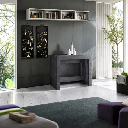 Tavolo Mobile Allungabile Consolle 50-300 cm Grigio da Pranzo Soggiorno