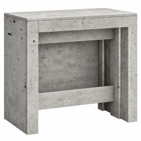 Consolle Tavolo Allungabile da Pranzo Soggiorno Grigio Cemento 300 cm