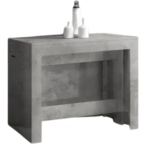Tavolo Consolle Allungabile per Soggiorno Cucina Moderno Grigio 300 cm