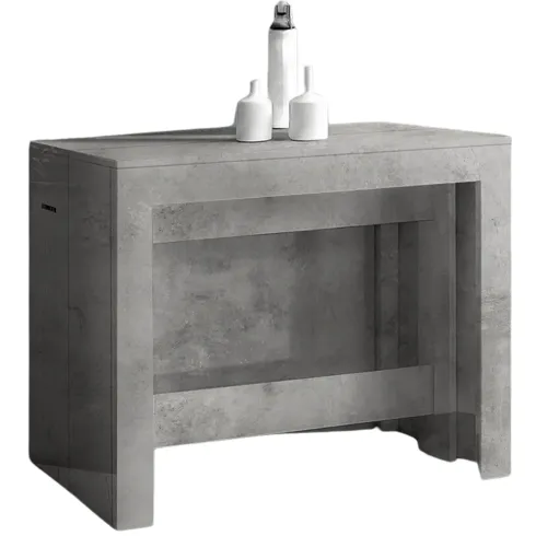 Tavolo Consolle Allungabile per Soggiorno Cucina Moderno Grigio 300 cm