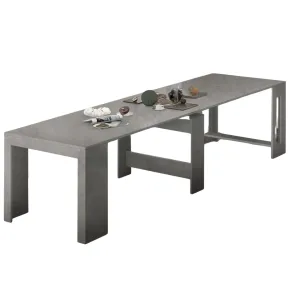 Tavolo Consolle Allungabile per Soggiorno Cucina Moderno Grigio 300 cm 2