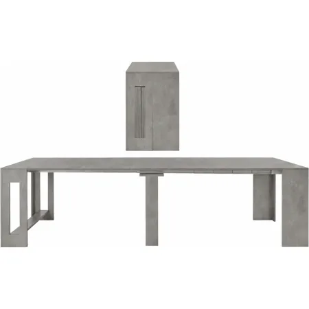 Tavolo Consolle Allungabile per Soggiorno Cucina Moderno Grigio 300 cm
