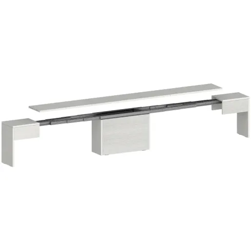 Panca Allungabile da Cucina Soggiorno Bianco Larice 290 cm Moderna