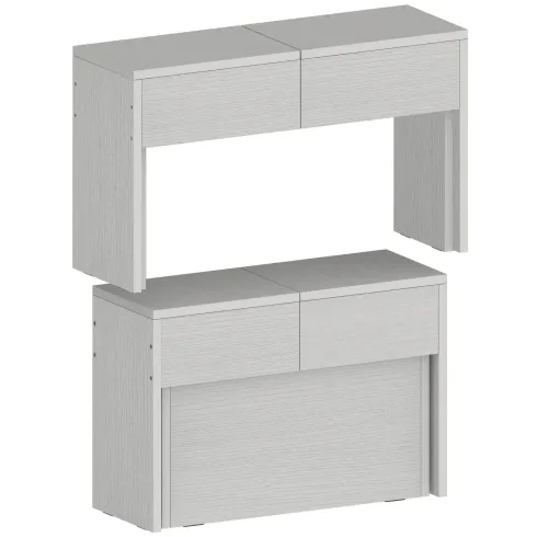 Panca Allungabile da Cucina Soggiorno Bianco Larice 290 cm Moderna