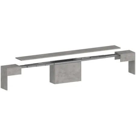 Panca Estensibile 290 cm Mobile Grigio da Soggiorno Cucina Moderno
