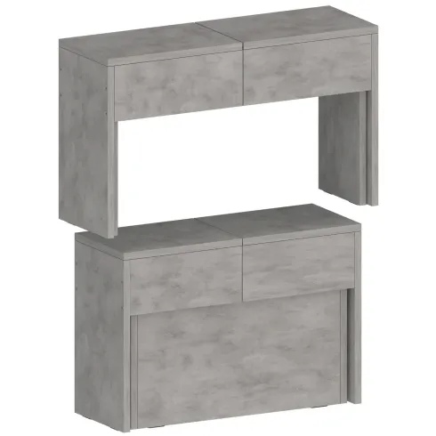 Panca Estensibile 290 cm Mobile Grigio da Soggiorno Cucina Moderno