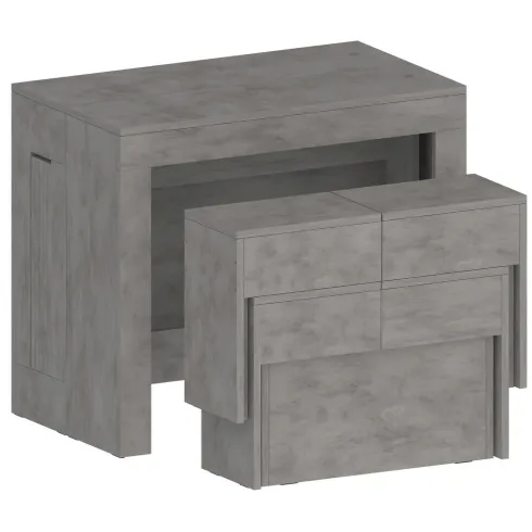 Panca Estensibile 290 cm Mobile Grigio da Soggiorno Cucina Moderno