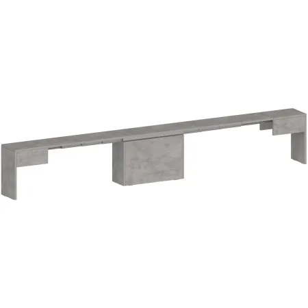 Panca Estensibile 290 cm Mobile Grigio da Soggiorno Cucina Moderno