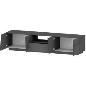 Porta TV Mobile Grigio Antracite da Soggiorno 4 Ante 1 Cassetto 220 cm 2