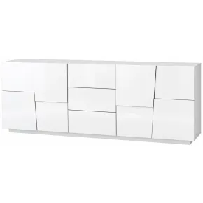 Credenza Bianco Lucido Madia Mobile Salvaspazio da Soggiorno Camera