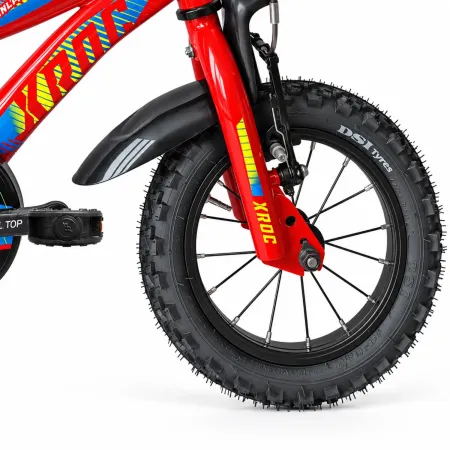 Bicicletta per Bambini Rosso 12 Pollici con Stabilizzatori Bici X-Roc