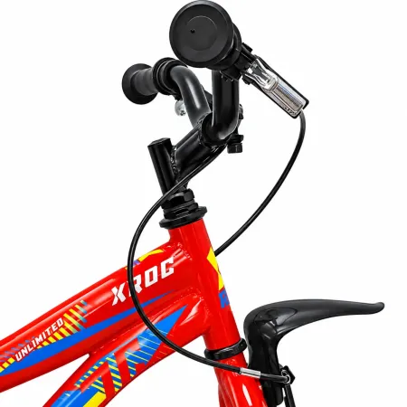 Bicicletta 14 Pollici per Bambini Rotelle Parafanghi Rosso Bici X-Roc