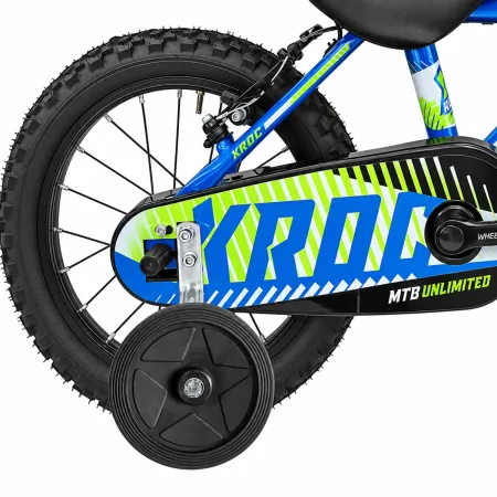 Bicicletta per Bambini 16 Pollici Blu Bici X-Roc con Rotelle Parafanghi