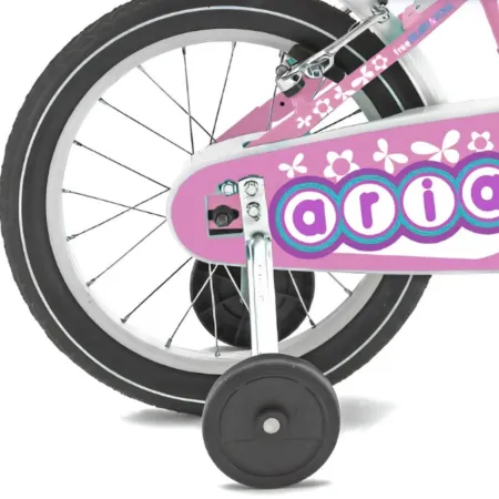 Bicicletta Bambini 16" con Cestino Seggiolino Bici Rosa Aria Bambina