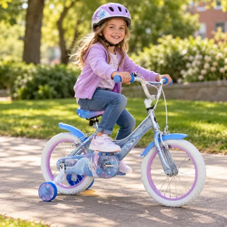 Bicicletta Frozen per Bambini 16 Pollici Celeste Bici Bambina Rotelle