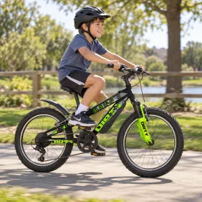Bicicletta per Bambini 20 Pollici Mountain Bike Nero Cambio Shimano 2