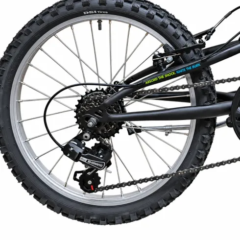 Bicicletta per Bambini Blu 20 Pollici Mountain Bike con Cambio Shimano