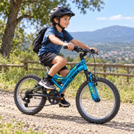 Bicicletta per Bambini Blu 20 Pollici Mountain Bike con Cambio Shimano