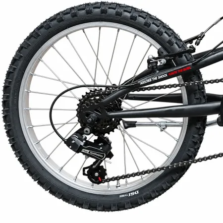 Mountain Bike 20" Rosso Bicicletta Bambini Sospensione Shimano 6V