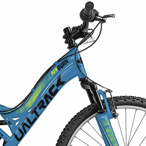 Bici Mountain Bike Blu 26" con Doppia Sospensione Cambio Shimano 18V