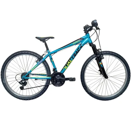 Bicicletta Blu 26 Pollici Mountain Bike 18V Shimano Bici Rockrage